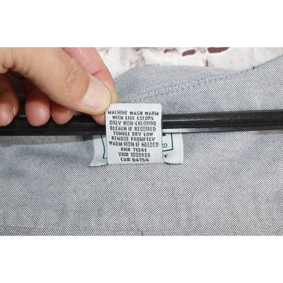 LL Bean Wrinkle Free Classic Oxford Shirt Traditional Fit Gray 17 1/2- 33 - Picture 5 of 11